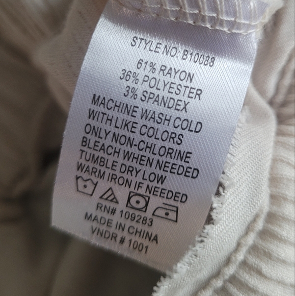 Vintage Havana Women's Rib Rayon Blend Wide Leg Pants Sand/Tan Small NWT - Picture 11 of 16